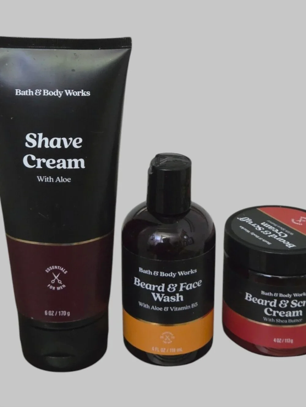 Bath & Body Works Men's Shave Cream, Beard & Face Wash, & Beard & Scruff Cream